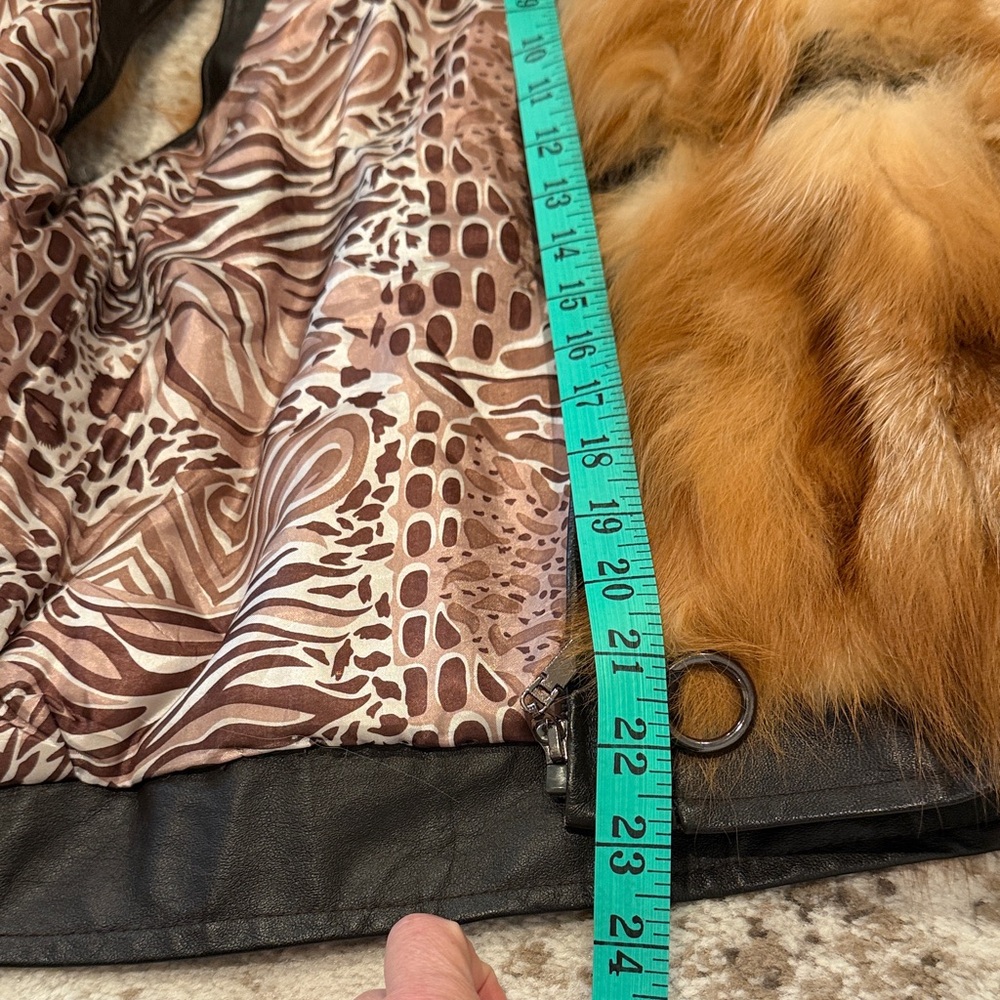 Siberian red fox Fur Vest S/M - Picture 9 of 9